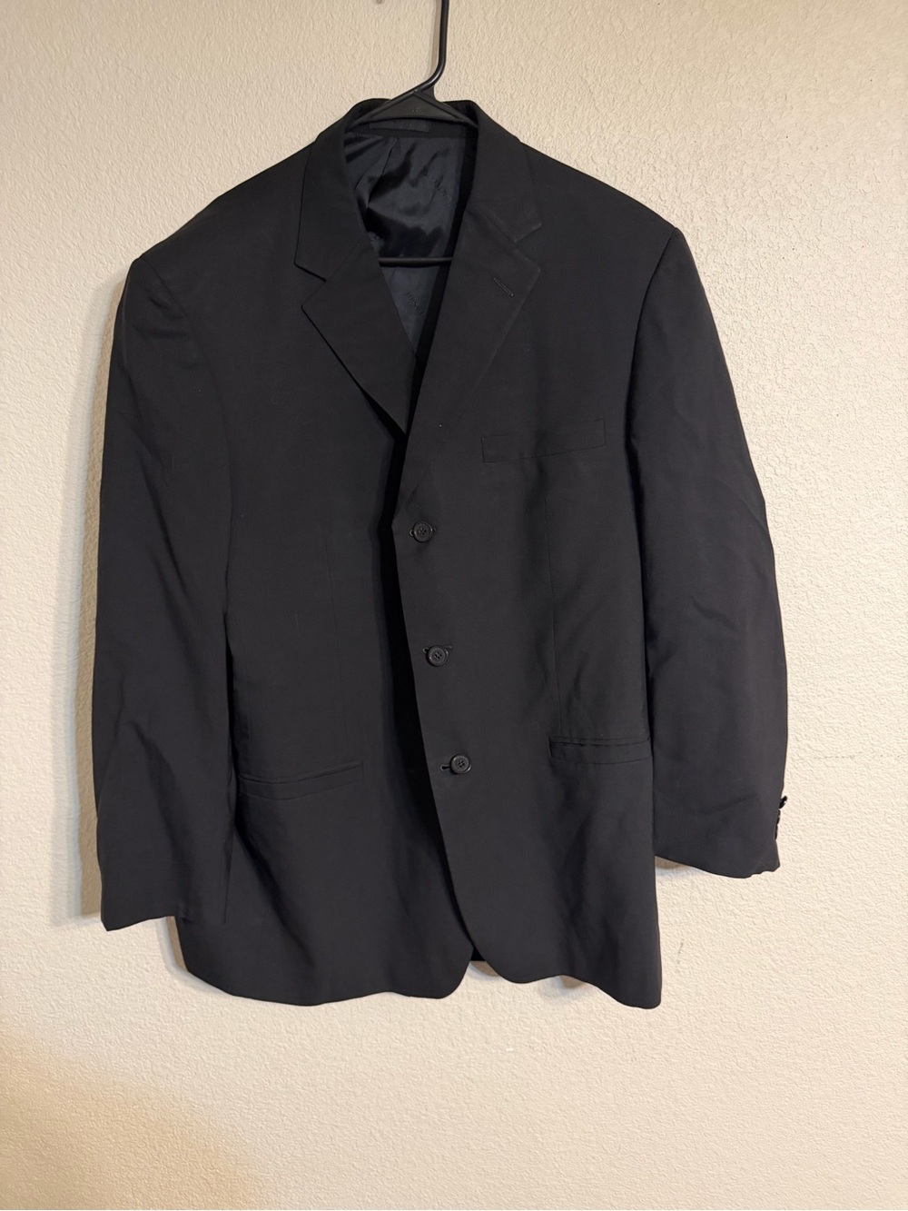 Versace Black Men's Sport Coat - Classic Notch Lapel
